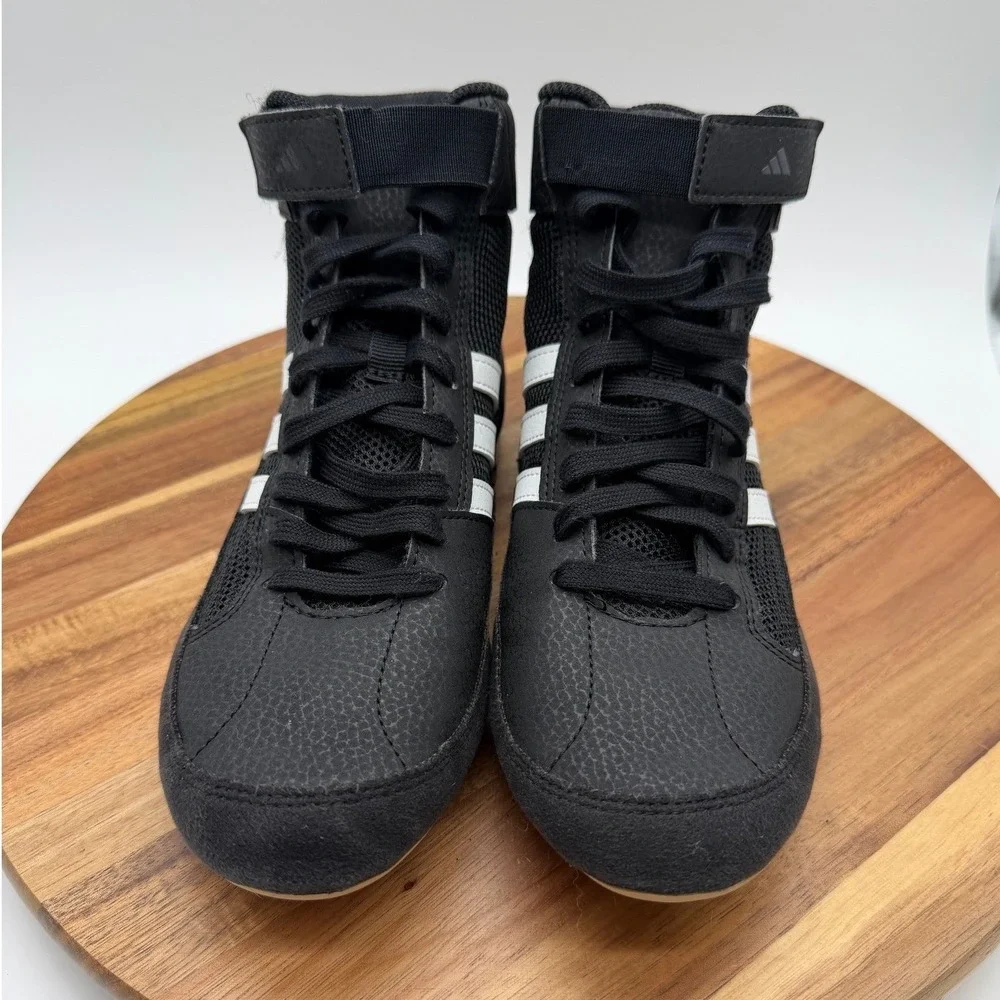 Adidas HVC 2 Men's Size 5 Wrestling Shoes Black White Gum 1054